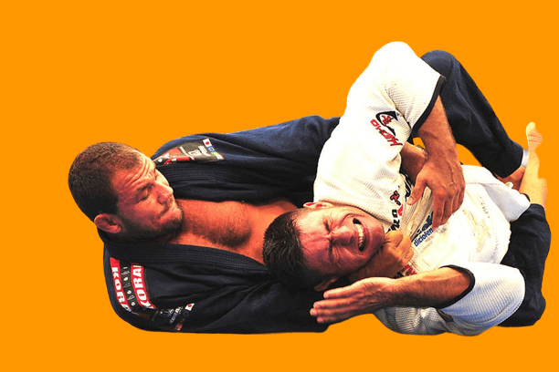 pareja practicando jiu jitsu brasileño
